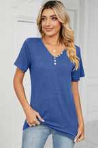 V-neck Short Sleeve T-shirt (6)
