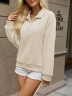 Button Detail Dropped Shoulder Sweatshirt (16)