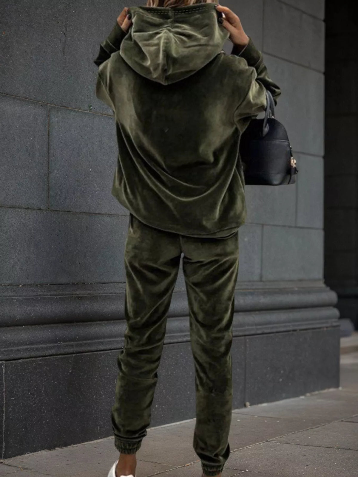 Velvet Long Sleeve Hoodie Pants Set (18)