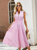 Striped Sleeveless Tiered Midi Dress (8)