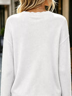 Full Size Scalloped Trim Crew Neck Sweater Plus (15)