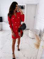 Double-breasted Belted Blazer Dress (7)