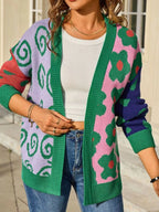 Colorful Open Front Cardigan (9)