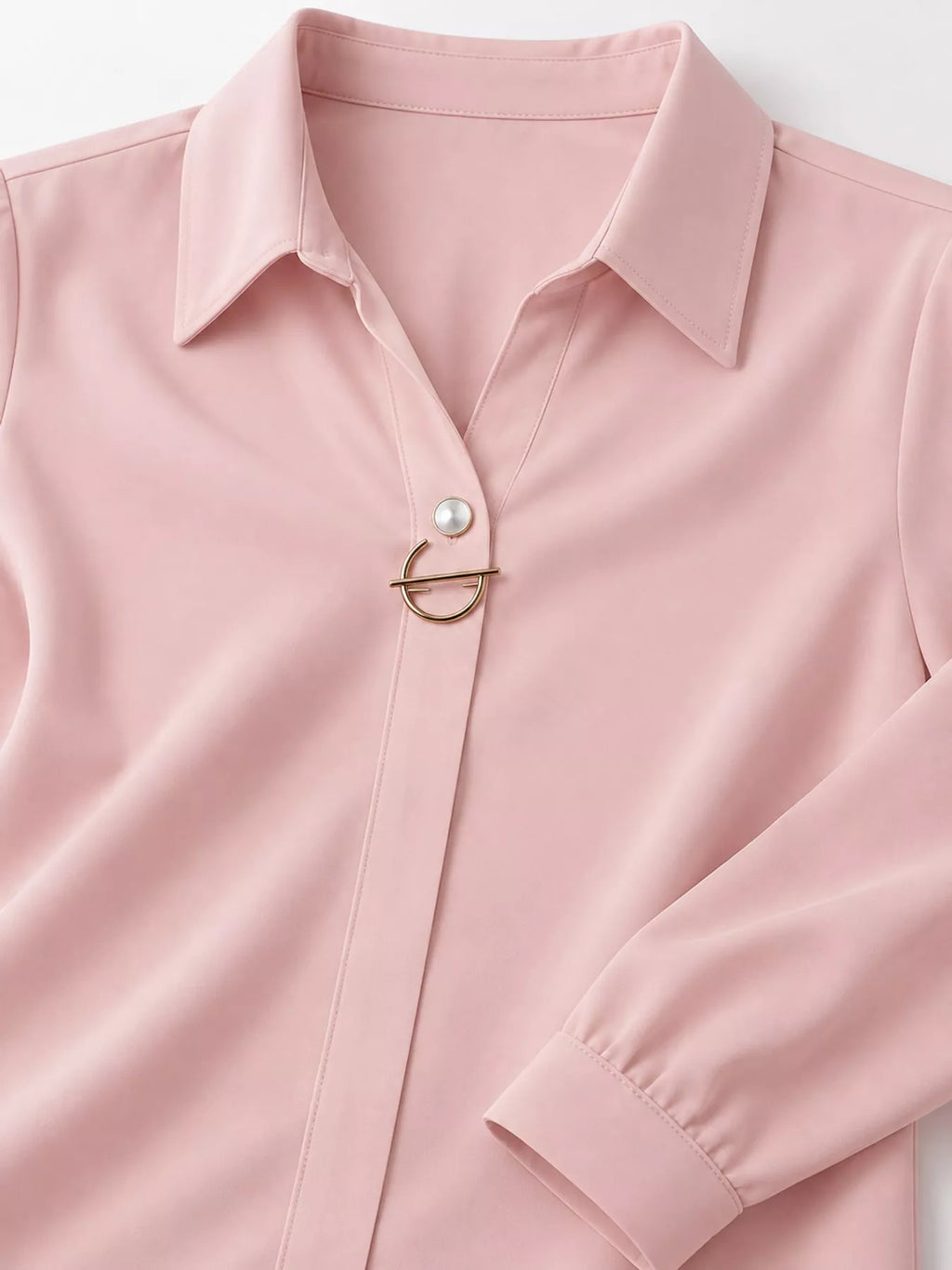 Long Sleeve Satin Blouse (38)