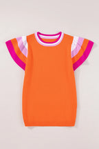 Block Round Neck Knit Top (16)