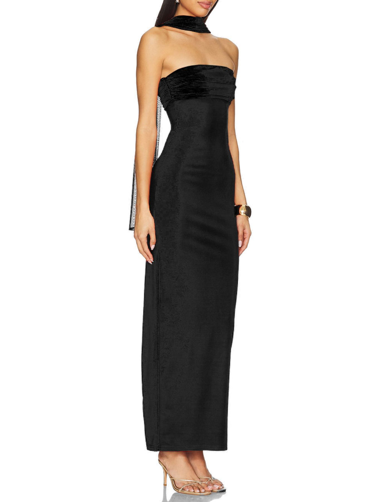 Ruched Tube Maxi Dress (6)