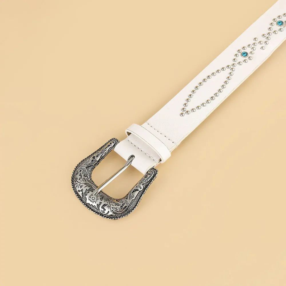 Pu Leather Rhinestone Belt (6)