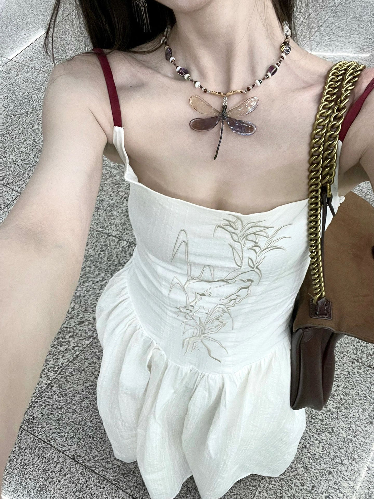 Strap Dress Waist-cinching Figure-flattering photo 4