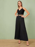Pleated Wide-leg Pants variant CJNSXZKT00764-Black-M|CJNSXZKT00764-Black-S|CJNSXZKT00764-Black-XL|CJNSXZKT00764-Black-L
