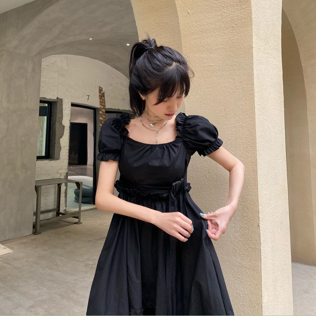 Irregular Short Sleeved Dress Waist photo 3