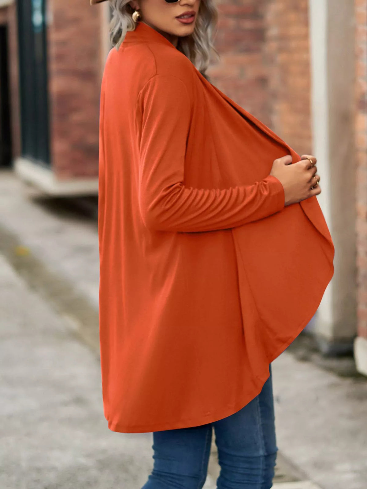 Open-front Dropped Shoulder Cardigan (35)