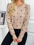 Polka Dot Crew Neck Sweater (3)