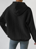 Drawstring Drop Shoulder Long Sleeve Hoodie (6)