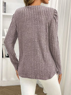 Round Neck Puff Sleeve T-shirt (15)