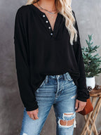 Buttoned Drop Shoulder Top (7)