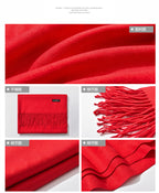 Cashmere Scarf Solid Color photo 2