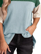 Block Half Sleeve Top (2)