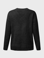 V-neck Long Sleeve Knit Top (17)
