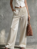 Full Size Velvet Wide-leg Pants Plus