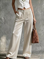 Full Size Velvet Wide-leg Pants Plus