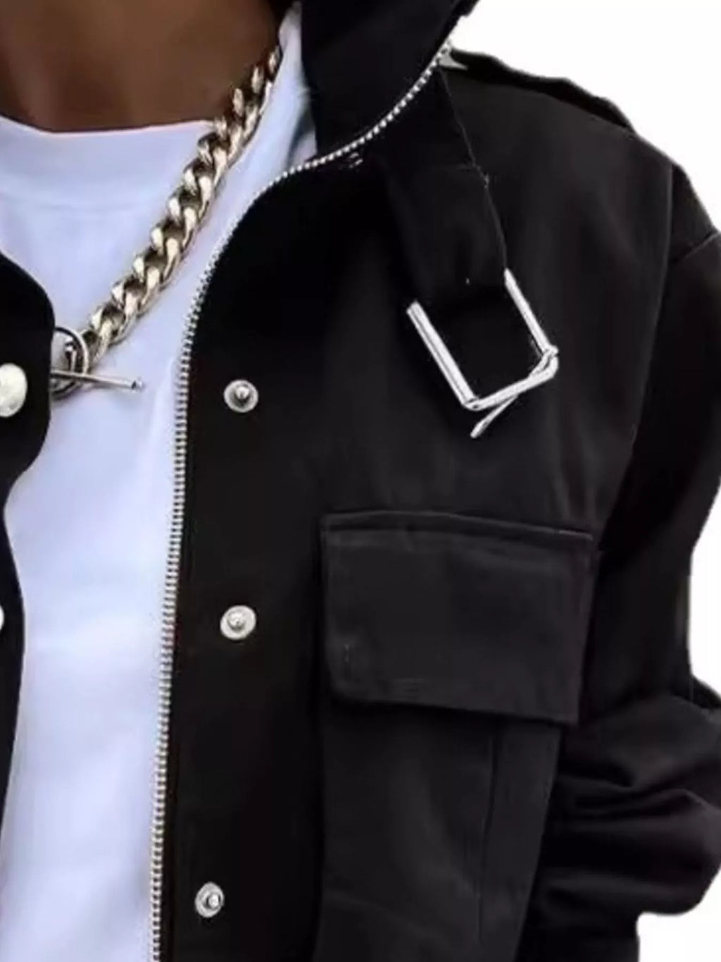 Snap Down Cropped Jacket (10)