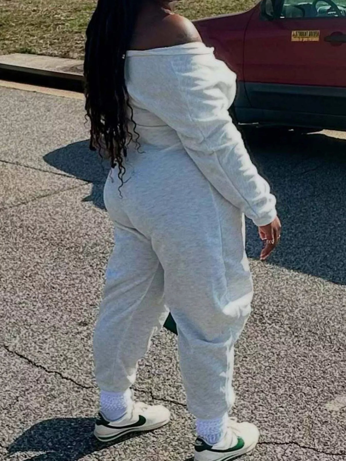 Off-shoulder Long Sleeve Casual Jumpsuit (3)