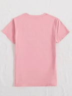 Rabbit Round Neck Short Sleeve T-shirt (5)