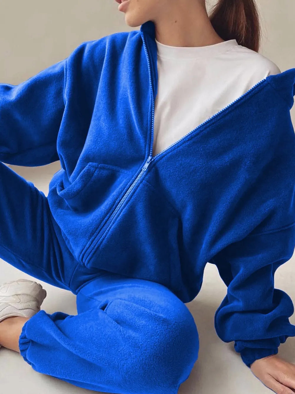 Zip Up Long Sleeve Hoodie Joggers Set (11)