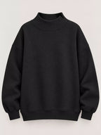 Oversized Mock Neck Long Sleeve Sweatshirt (21)