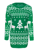 Christmas Element Round Neck Mini Sweater Dress (6)