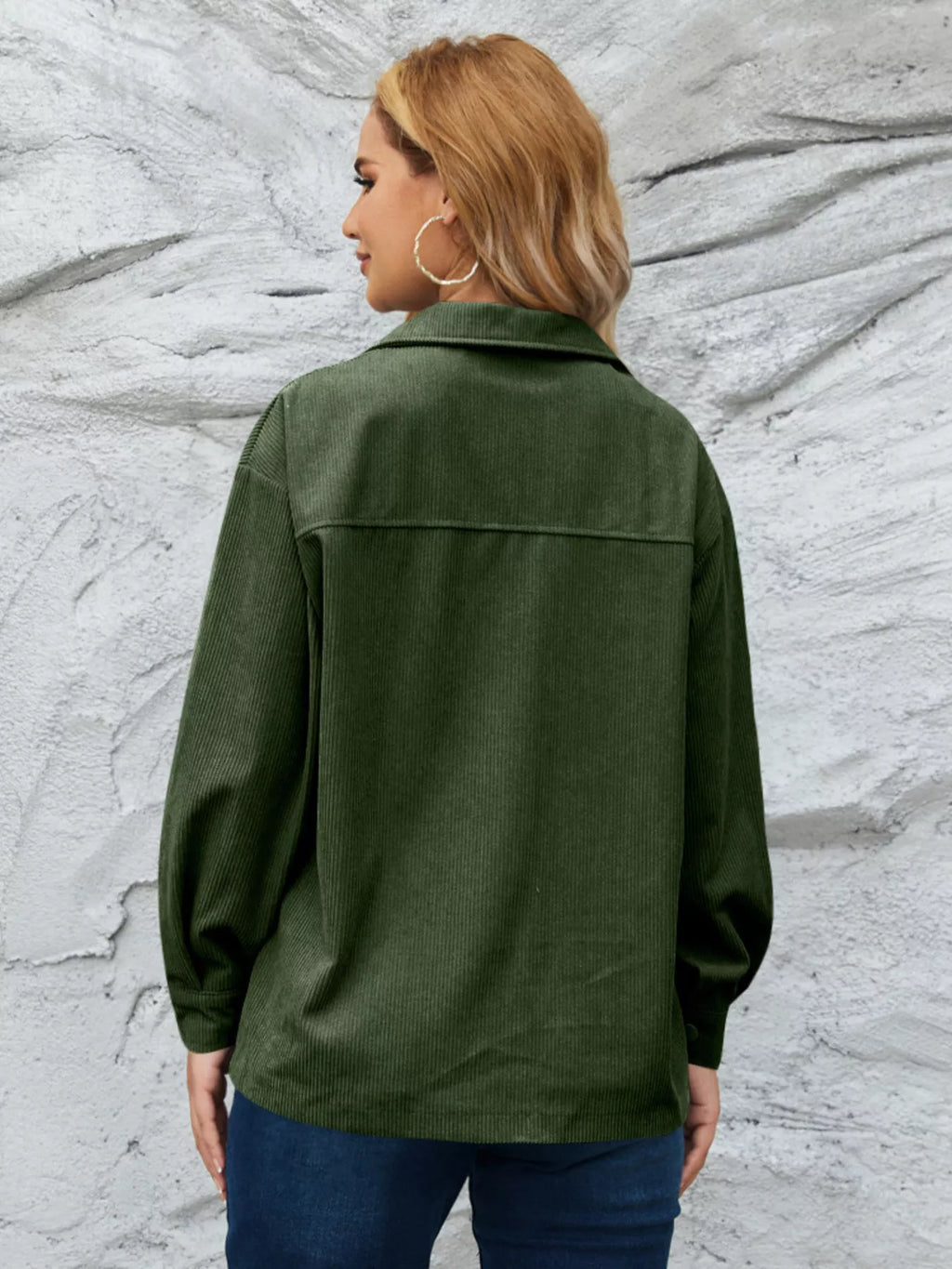 Casual Corduroy Button-down Jacket (13)