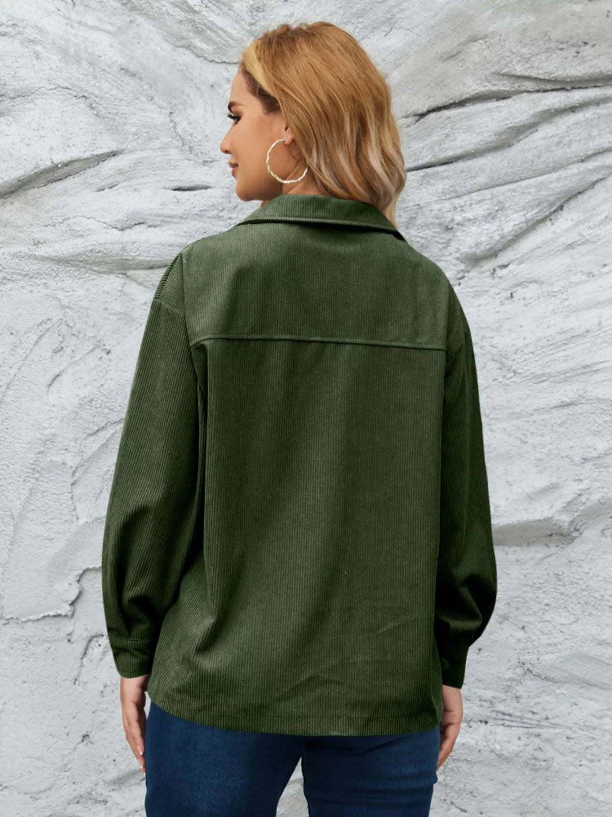 Casual Corduroy Button-down Jacket (13)
