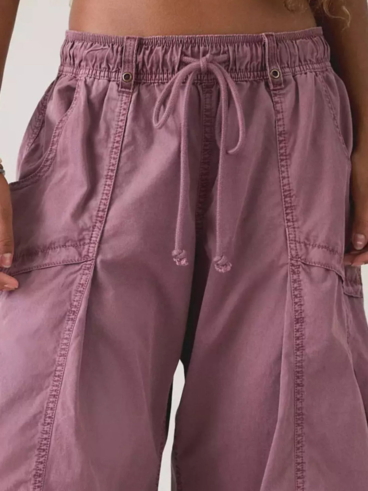 High-waisted Cargo Wide-leg Pants (16)