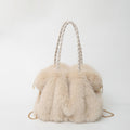 Plush High-end Pleated Faux Fox Fur Shoulder Bag variant CJNS261480301AZ