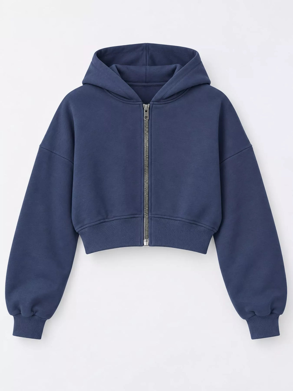 Zip-up Cropped Hoodie (9)