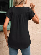 Casual Button Detail Henley T-shirt (6)