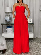 Pleated Halter Neck Wide Leg Jumpsuit (7)