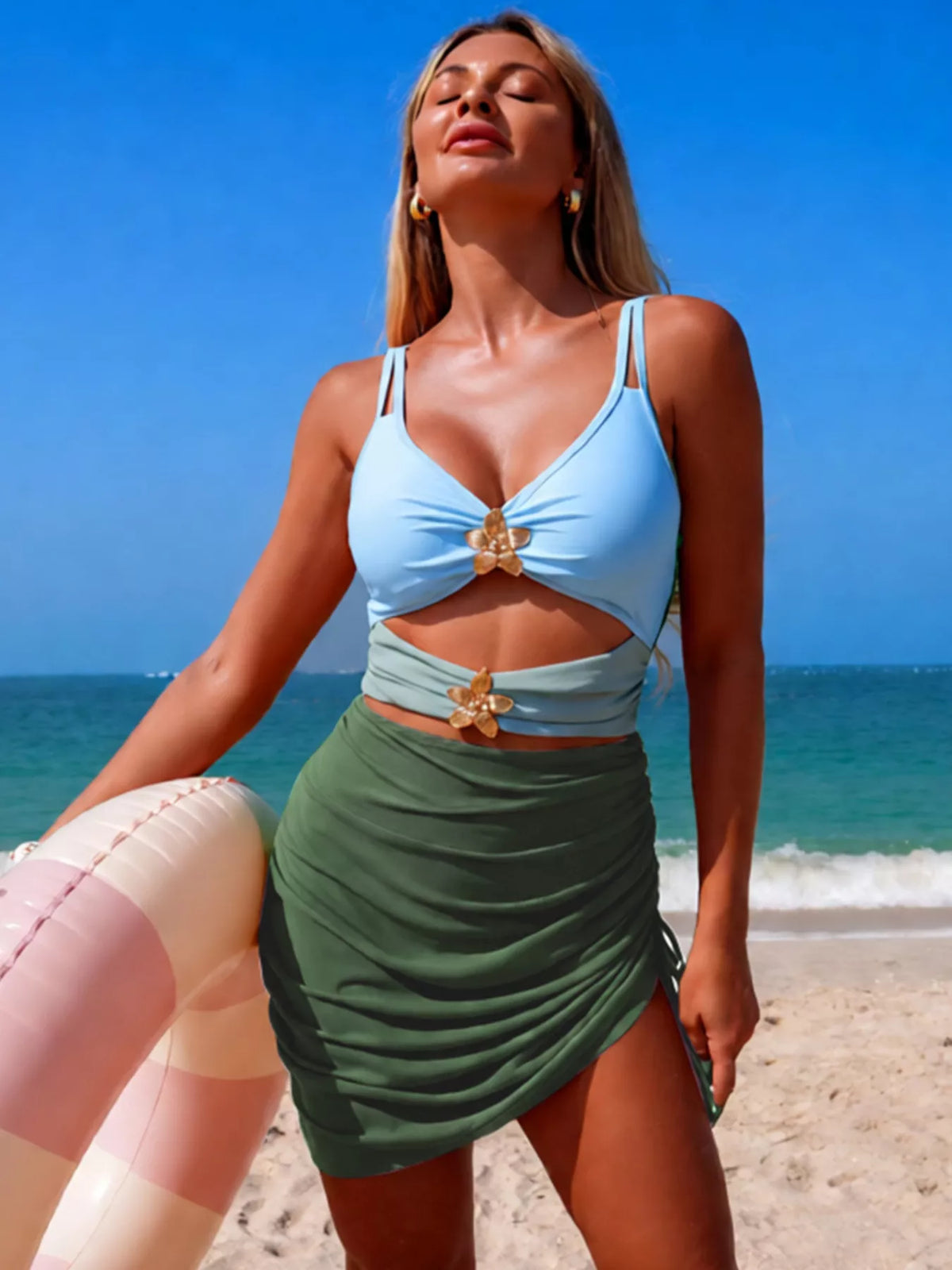 Block Cutout One-piece Swimsuit (8)