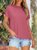 Round Neck Short Sleeve T-shirt (17)