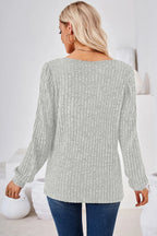 Ribbed Square Neck Long Sleeve T-shirt (16)