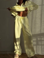 Quarter-zip Top Wide-leg Sweatpants Set (6)
