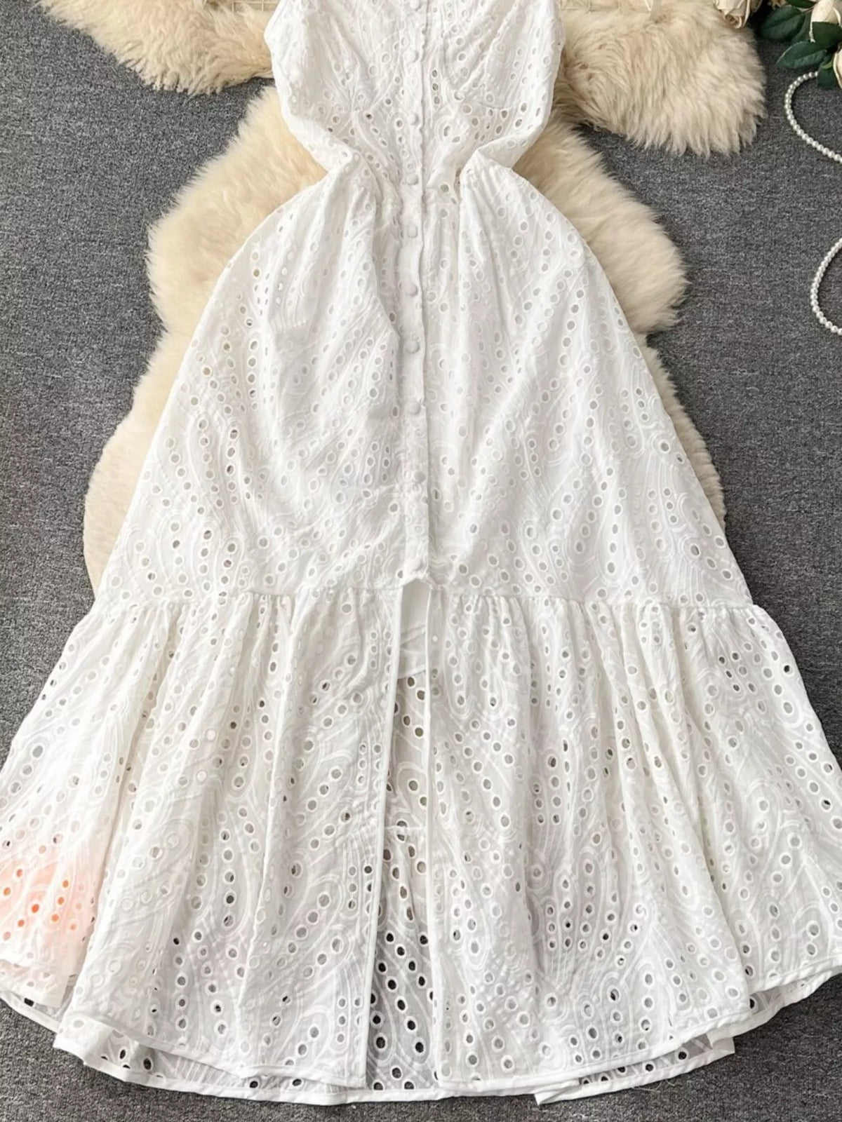 Eyelet Embroidered Tiered Cami Dress (15)