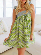 Printed Tie Shoulder Mini Cami Dress (4)