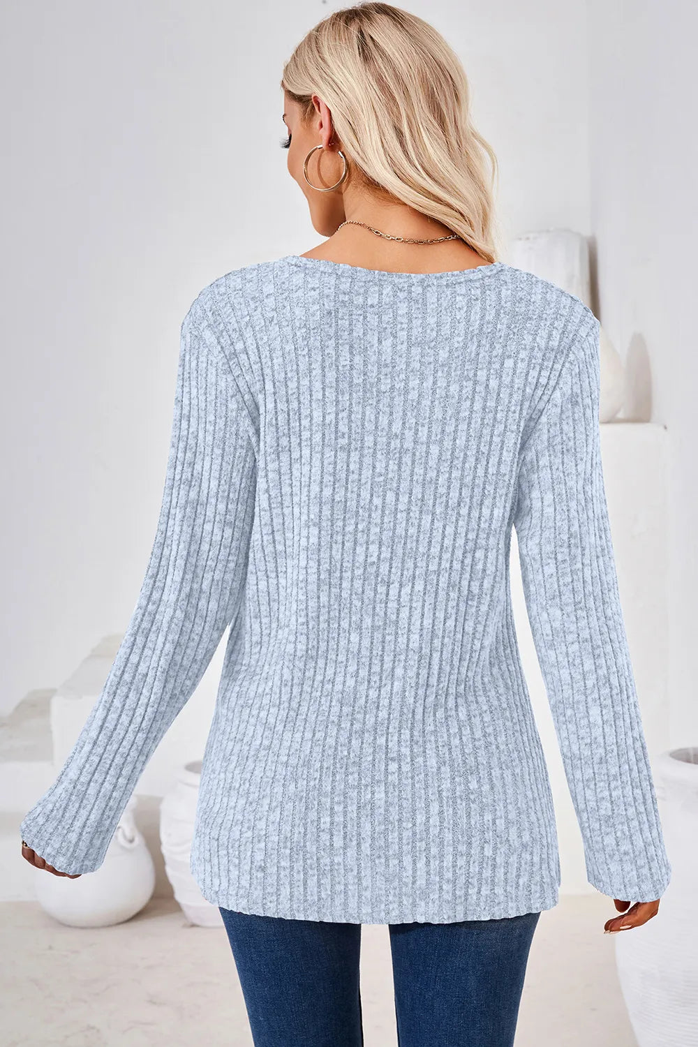 Round Neck Long Sleeve T-shirt (15)