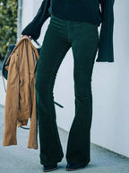 Full Size Corduroy Flare Pants Plus (2)