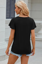 V-neck Short Sleeve T-shirt (2)