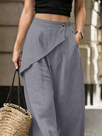 Asymmetrical Wrap Wide-leg Pants (8)