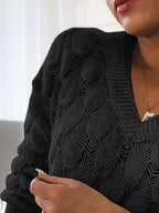 V-neck Knitted Sweater (15)