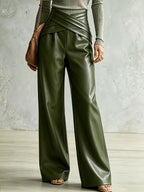 Criss-cross Wide Leg Pants