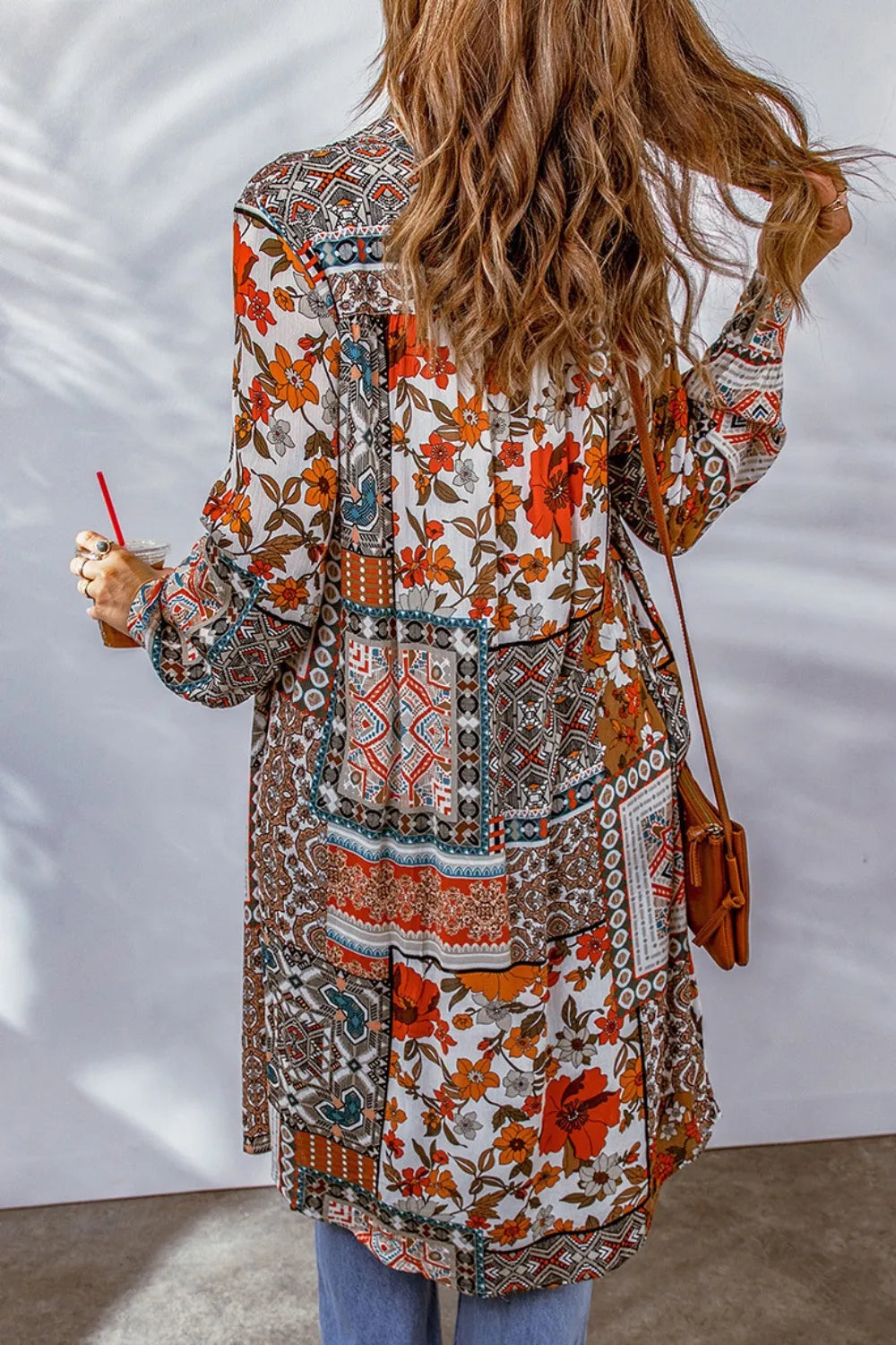 Printed Button Up Long Sleeve Cardigan (22)